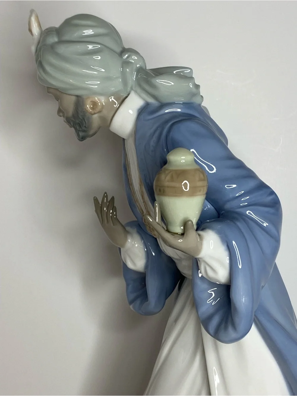 NAO by Lladro King Balthazar With Jug #00414 Wise Man Nativity Handmade In Spain